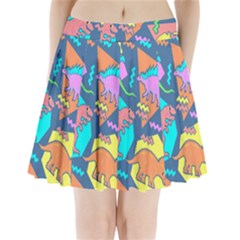 Dinosaur Pattern Pleated Mini Skirt by Wav3s