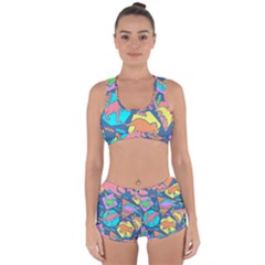 Dinosaur Pattern Racerback Boyleg Bikini Set by Wav3s