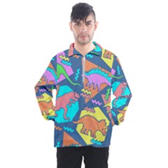 Dinosaur Pattern Men s Half Zip Pullover