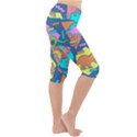 Dinosaur Pattern Lightweight Velour Cropped Yoga Leggings View3