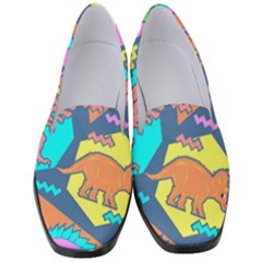 Dinosaur Pattern Women s Classic Loafer Heels by Wav3s