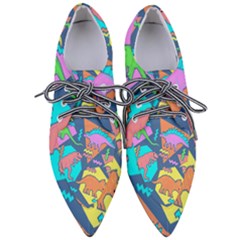 Dinosaur Pattern Pointed Oxford Shoes by Wav3s