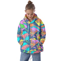 Dinosaur Pattern Kids  Oversized Hoodie