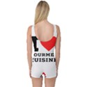 I love gourmet cuisine One Piece Boyleg Swimsuit View2