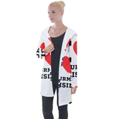 I Love Gourmet Cuisine Longline Hooded Cardigan by ilovewhateva