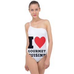 I Love Gourmet Cuisine Classic One Shoulder Swimsuit by ilovewhateva