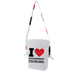 I Love Gourmet Cuisine Folding Shoulder Bag