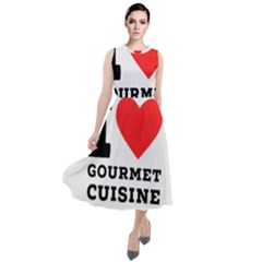 I Love Gourmet Cuisine Round Neck Boho Dress by ilovewhateva