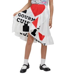 I Love Gourmet Cuisine Kids  Ruffle Flared Wrap Midi Skirt by ilovewhateva