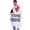 I love gourmet cuisine Men s Hooded Rain Ponchos View2