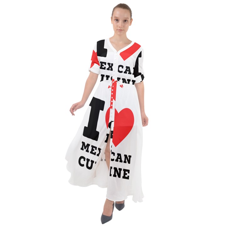 I love Mexican cuisine Waist Tie Boho Maxi Dress