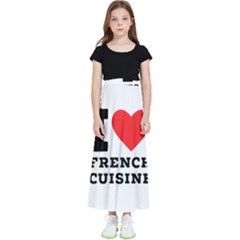 I Love French Cuisine Kids  Flared Maxi Skirt by ilovewhateva