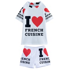 I Love French Cuisine Kids  Swim Tee And Shorts Set by ilovewhateva