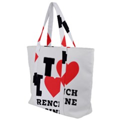 I Love French Cuisine Zip Up Canvas Bag by ilovewhateva