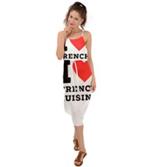 I Love French Cuisine Waist Tie Cover Up Chiffon Dress by ilovewhateva