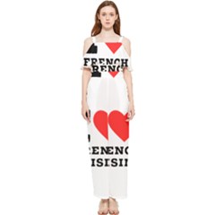 I Love French Cuisine Draped Sleeveless Chiffon Jumpsuit by ilovewhateva