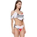 I love French cuisine Ruffle Edge Tie Up Bikini Set	 View3