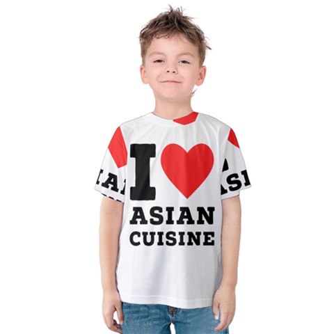 I Love Asian Cuisine Kids  Cotton Tee by ilovewhateva