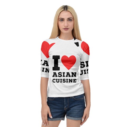 I Love Asian Cuisine Quarter Sleeve Raglan Tee by ilovewhateva