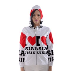 I Love Asian Cuisine Women s Hooded Windbreaker by ilovewhateva