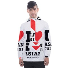 I Love Asian Cuisine Men s Front Pocket Pullover Windbreaker by ilovewhateva