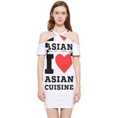 I Love Asian Cuisine Shoulder Frill Bodycon Summer Dress by ilovewhateva