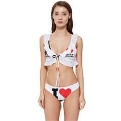 I Love Asian Cuisine Low Cut Ruffle Edge Bikini Set by ilovewhateva