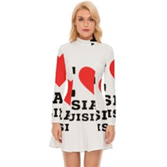 I Love Asian Cuisine Long Sleeve Velour Longline Dress by ilovewhateva