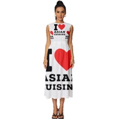 I Love Asian Cuisine Sleeveless Round Neck Midi Dress by ilovewhateva