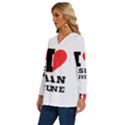 I love Asian cuisine Long Sleeve Drawstring Hooded Top View2