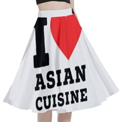 I Love Asian Cuisine A-line Full Circle Midi Skirt With Pocket by ilovewhateva