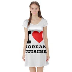 I Love Korean Cuisine Short Sleeve Skater Dress by ilovewhateva