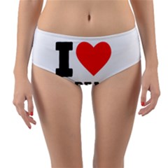 I Love Korean Cuisine Reversible Mid-waist Bikini Bottoms by ilovewhateva