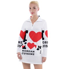 I Love Korean Cuisine Women s Long Sleeve Casual Dress by ilovewhateva