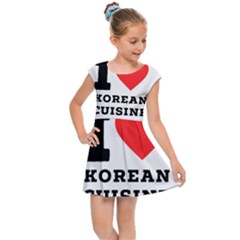 I Love Korean Cuisine Kids  Cap Sleeve Dress by ilovewhateva