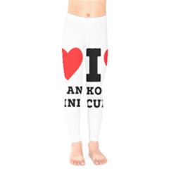 I Love Korean Cuisine Kids  Leggings by ilovewhateva