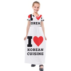 I Love Korean Cuisine Kids  Short Sleeve Maxi Dress by ilovewhateva