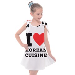 I Love Korean Cuisine Kids  Tie Up Tunic Dress by ilovewhateva