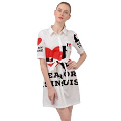 I Love Korean Cuisine Belted Shirt Dress by ilovewhateva