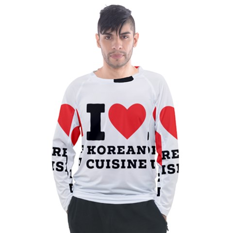 I Love Korean Cuisine Men s Long Sleeve Raglan Tee by ilovewhateva