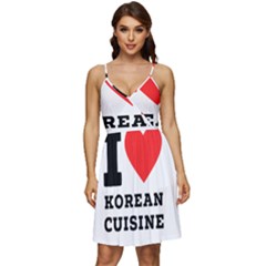 I Love Korean Cuisine V-neck Pocket Summer Dress  by ilovewhateva