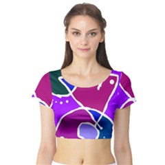 Mazipoodles In The Frame  Short Sleeve Crop Top by Mazipoodles