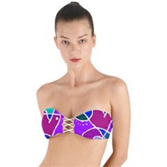 Mazipoodles In The Frame  Twist Bandeau Bikini Top by Mazipoodles