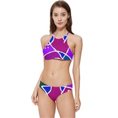 Mazipoodles In The Frame  Banded Triangle Bikini Set by Mazipoodles