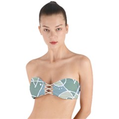 Mazipoodles In The Frame - Balanced Meal 31 Twist Bandeau Bikini Top by Mazipoodles