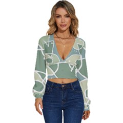 Mazipoodles In The Frame - Balanced Meal 31 Long Sleeve Deep-v Velour Top by Mazipoodles