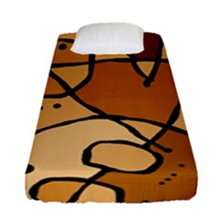 Mazipoodles In The Frame - Brown Fitted Sheet (single Size) by Mazipoodles