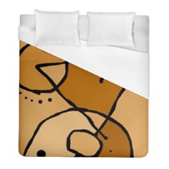 Mazipoodles In The Frame - Brown Duvet Cover (full/ Double Size) by Mazipoodles