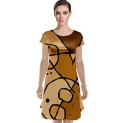 Mazipoodles In The Frame - Brown Cap Sleeve Nightdress by Mazipoodles