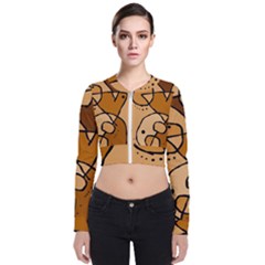 Mazipoodles In The Frame - Brown Long Sleeve Zip Up Bomber Jacket by Mazipoodles